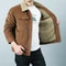 Male Cotton Jackets, Padded Warm Loose Parka Coat, Corduroy Short Jacket, Solid Zip Windbreaker, Winter Fleece Jacket