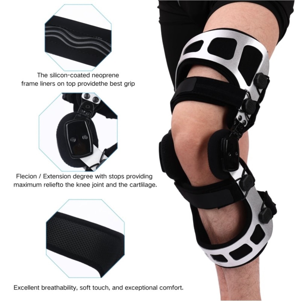 Unloader Knee Brace Double Upright Brace For ACL PCL Osteoarthritis BoneonBone Pain Relief 2