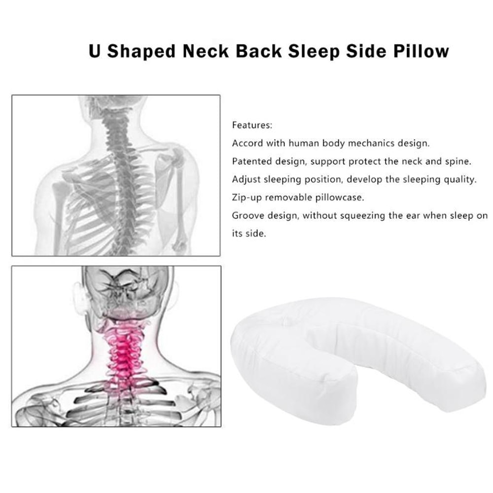 Health Care U Shaped Neck Pillow Back Sleep Side Cushion Neck Spine Protection Cotton Hold Pillow F 3