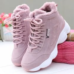 cotton shoes winter new velvet sports shoes, warm thick bottom casual shoes, flat bottom versatile student shoes
