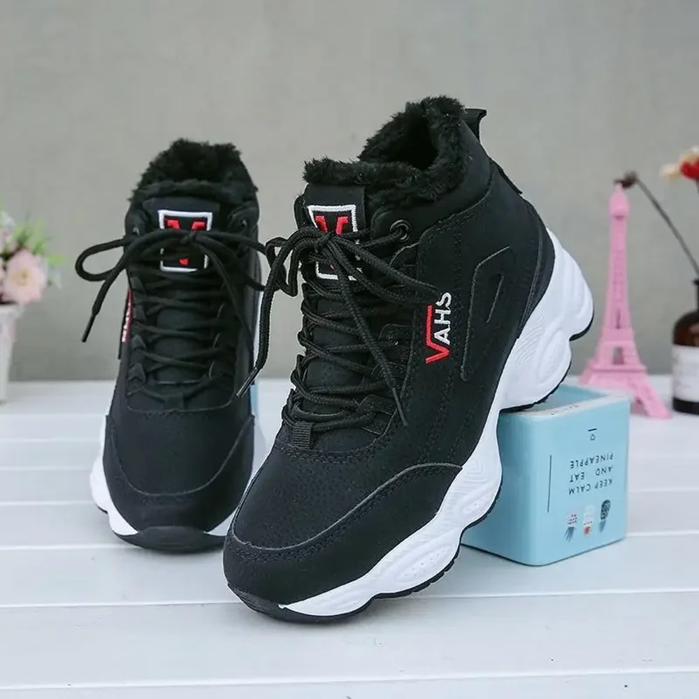 Cotton Shoes Winter New Velvet Sports Shoes Warm Thick Bottom Casual Shoes Flat Bottom Versatile St 4