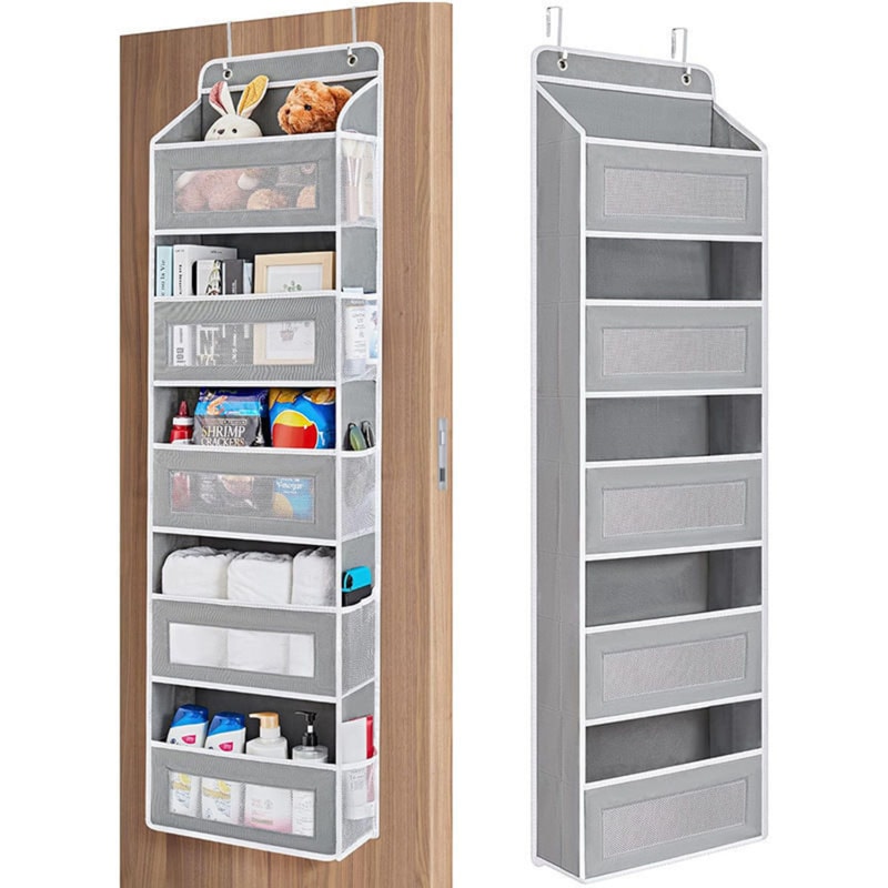 Door Organizer with Shelves, Pockets, Heavy Duty Hanging Storage for Bedroom, Bathroom, Pantry, Hold Space-Saving Design