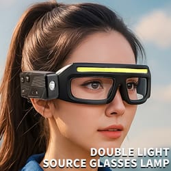 multifunctional glasses light with type-c charging, compact and portable touch sensitive headlamp, warning headlamp