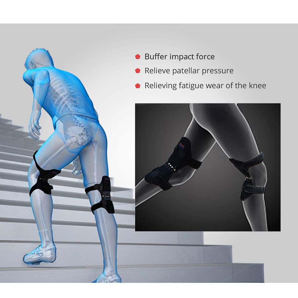 Joint Support Knee Pad Nonslip Lift Pain Relief Spring Force Stabilizer Knee Booster For Working Sp