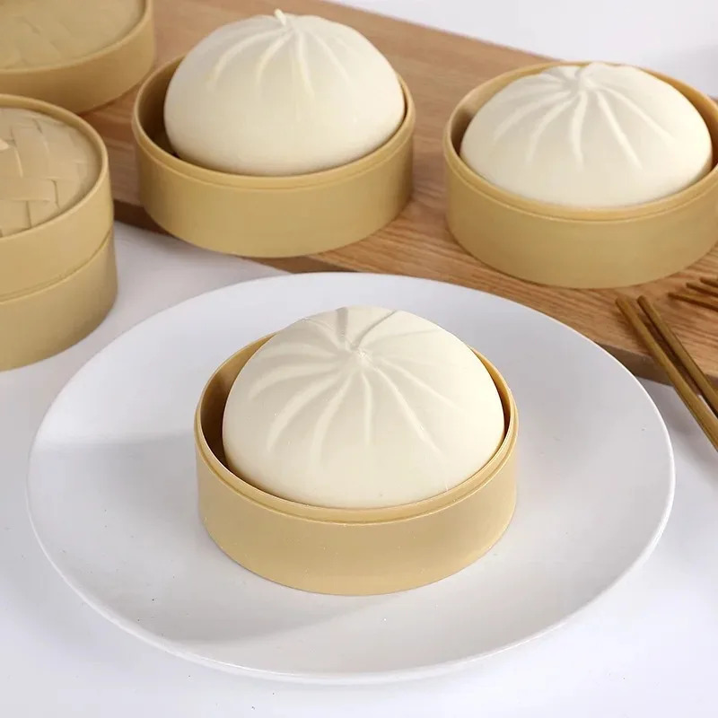 Creative Fake Buns, Simulated Craft, Slow Rebound Bun Shape, Ventilated Pressure Relief Ornament