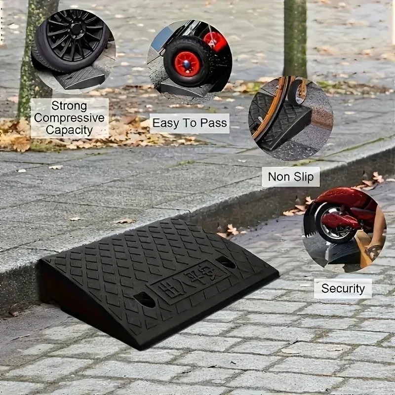Portable Threshold Ramp Durable Ramp For Car Motorcycle Wheelchair Scooter Pets Access NonSlip Surf 1