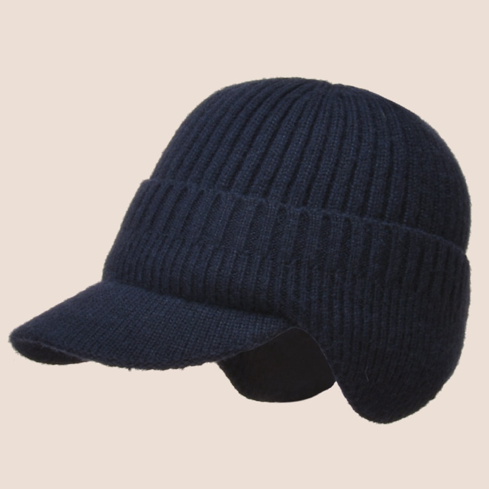 Men Winter Knitted Hat Outdoor Cycling Ear Protection Warmth Peaked Cap Casual Fashion Sunhat Bombe 13