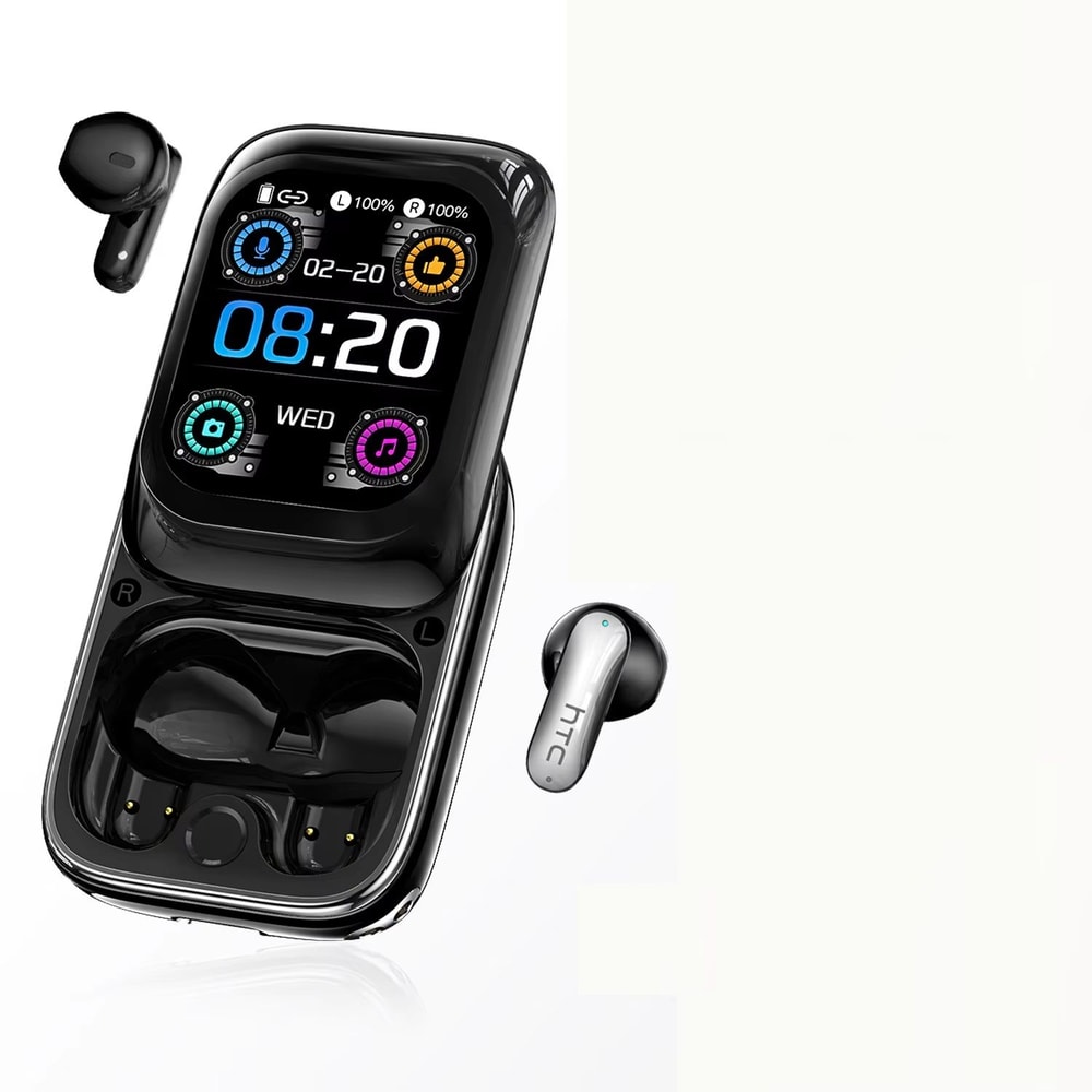 Bluetooth Earphones AI Translator Earbud TWS Sports Wireless Headphones Ultra HD Screen Sidesliding 3