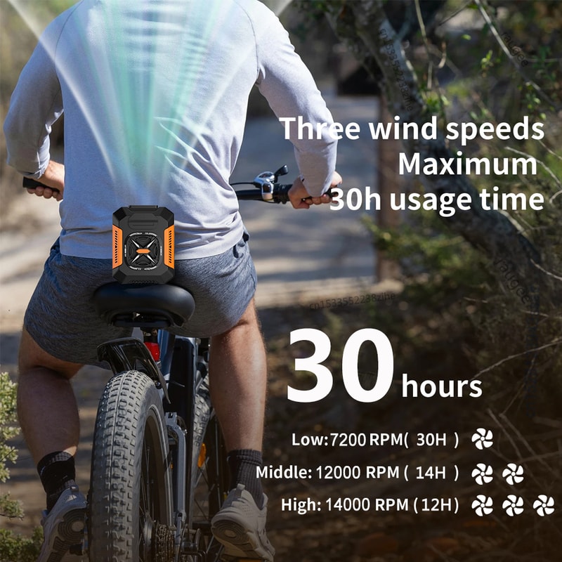 Waist Fan Portable Hanging Neck Fan With Speeds Wearable Shirt Fan Clip Belt Fan For Outdoor Travel 4