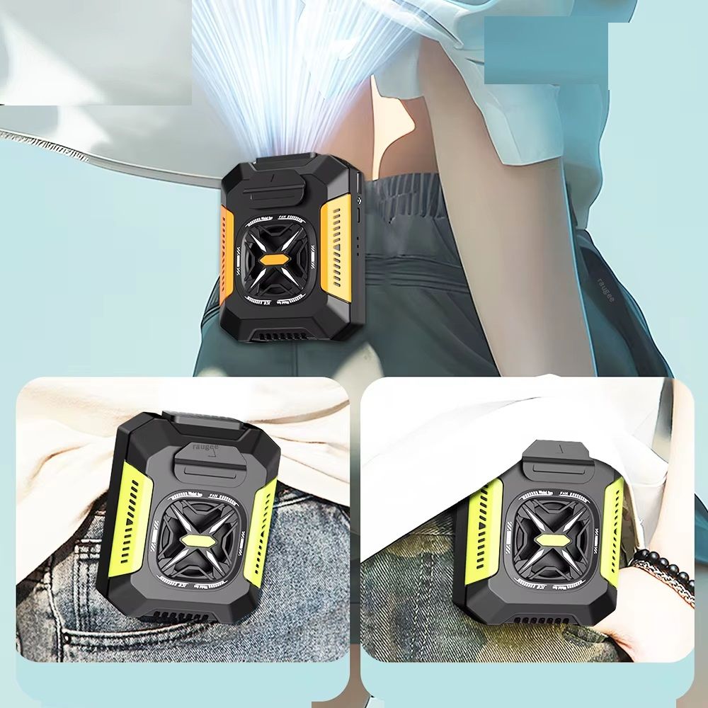 Waist Fan Portable Hanging Neck Fan With Speeds Wearable Shirt Fan Clip Belt Fan For Outdoor Travel 0