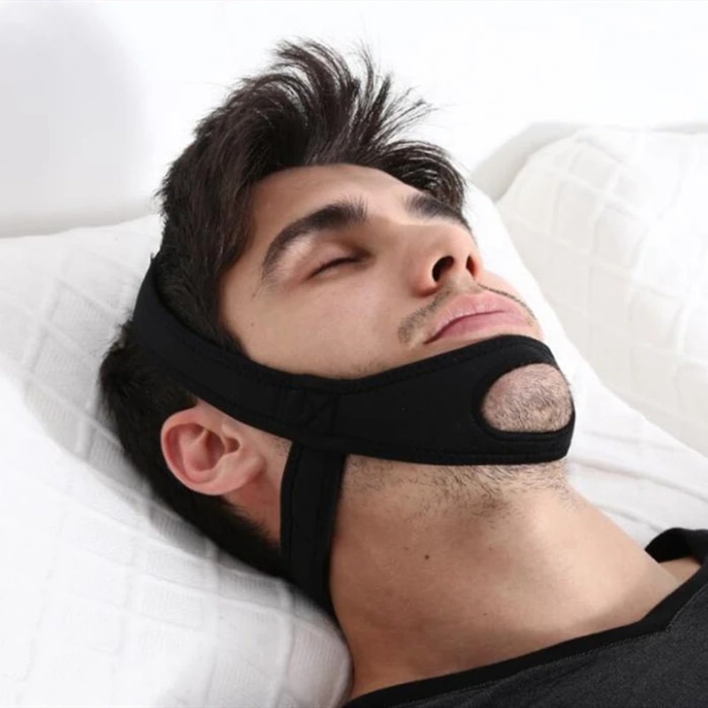 Neoprene Anti Snore Chin Strap Adjustable Jaw Solution For Apnea Stop Snoring Sleep Care Belt For B 1