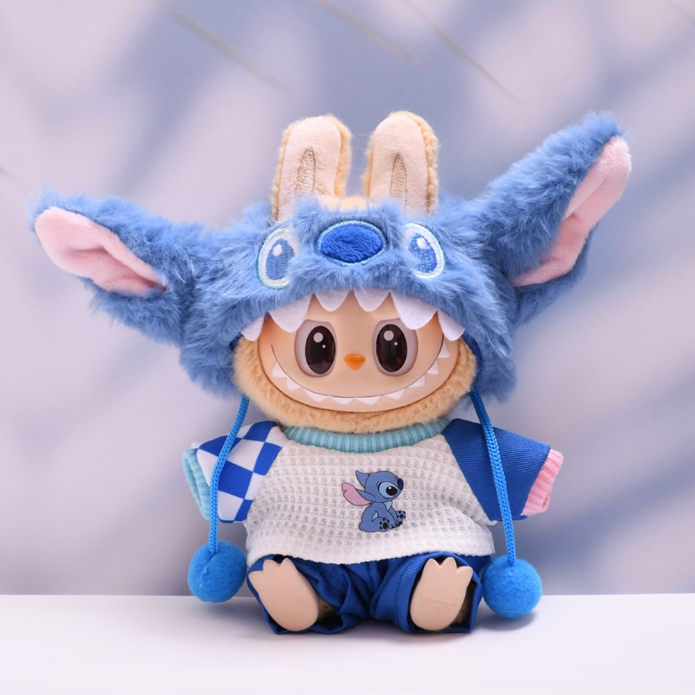 Labubu Doll Clothes Fashion Clothes Plush Stitch Set Cute Cartoon Doll Accessories Gifts For Kids F 1