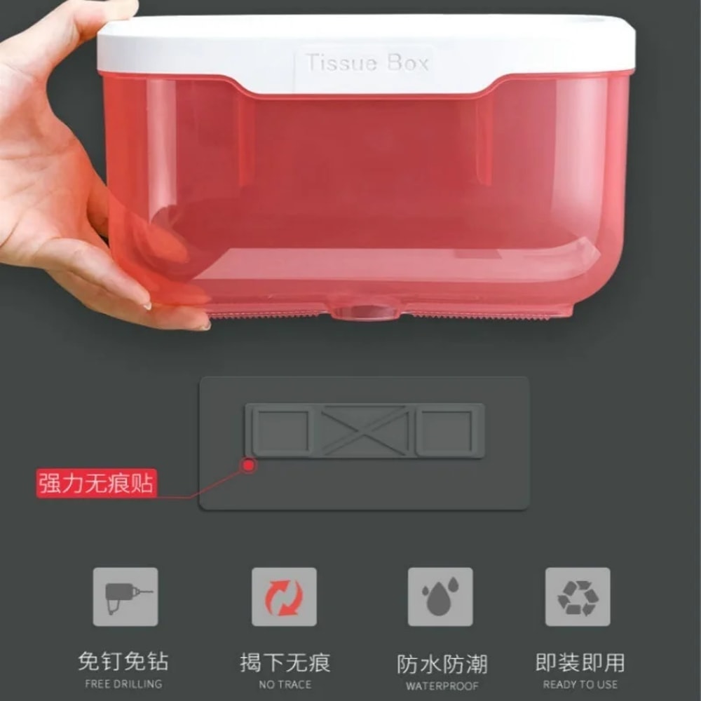 Toilet Pumping Paper Hand Tray Tissue Box, Waterproof Non-perforated Paper Rack, Creative Roll Paper Box for Bathroom