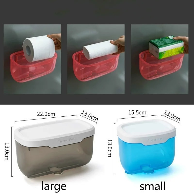 Toilet Pumping Paper Hand Tray Tissue Box, Waterproof Non-perforated Paper Rack, Creative Roll Paper Box for Bathroom
