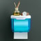 Toilet Pumping Paper Hand Tray Tissue Box, Waterproof Non-perforated Paper Rack, Creative Roll Paper Box for Bathroom
