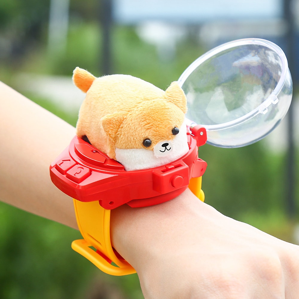 Children RC Car Mini Watch Toys with LED Lights, RC Car Toy, Watch Rabbit Crab Racing Toys for Girls Boys, Birthday