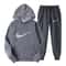 Men Tracksuit Set Hooded Sweatshirt Drawstring Pants Male Hoodies Running Sportswear Autumn Sportwe 2