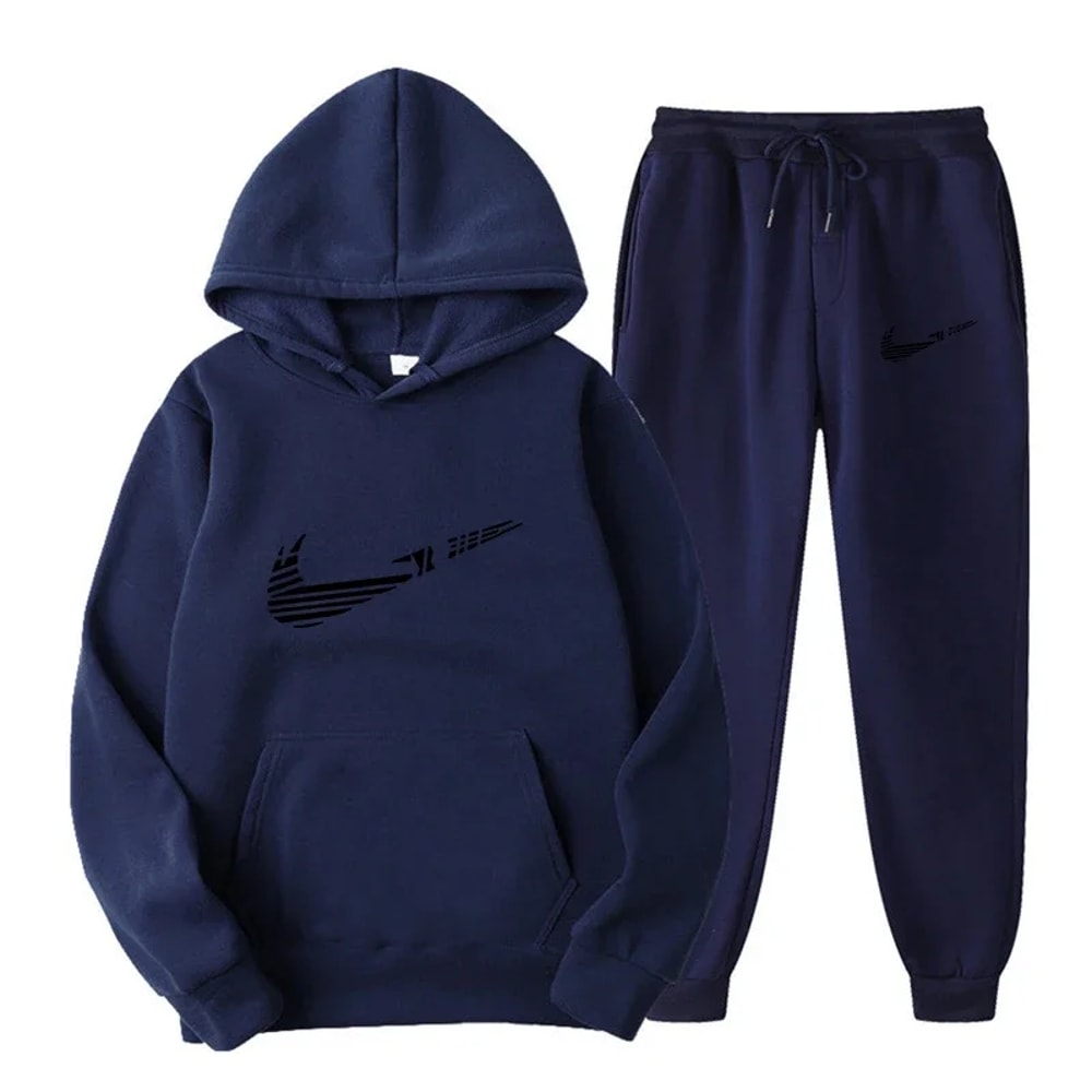 Men Tracksuit Set Hooded Sweatshirt Drawstring Pants Male Hoodies Running Sportswear Autumn Sportwe 7