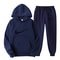 Men Tracksuit Set Hooded Sweatshirt Drawstring Pants Male Hoodies Running Sportswear Autumn Sportwe 7