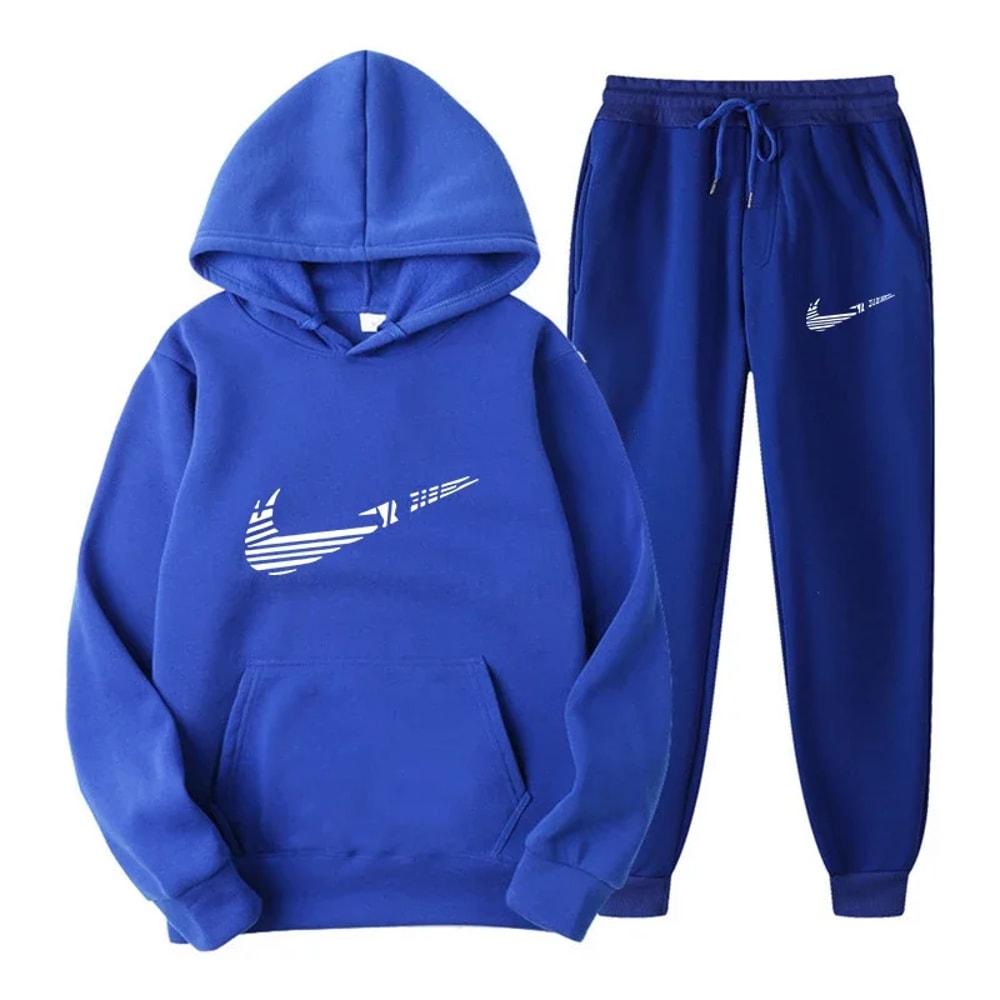 Men Tracksuit Set Hooded Sweatshirt Drawstring Pants Male Hoodies Running Sportswear Autumn Sportwe 11