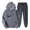 Men Tracksuit Set Hooded Sweatshirt Drawstring Pants Male Hoodies Running Sportswear Autumn Sportwe 12