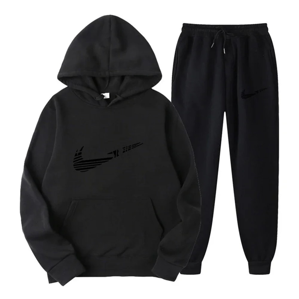 Men Tracksuit Set Hooded Sweatshirt Drawstring Pants Male Hoodies Running Sportswear Autumn Sportwe 17