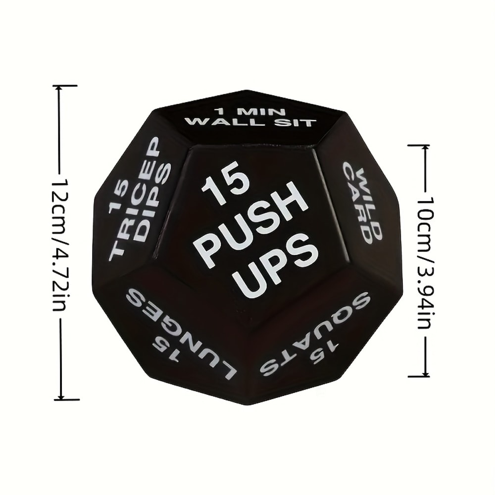 Face Fitness Stress Ball, Black with Red Text, Hand Grip Strength Training, Jump Squats, Situps Instructions