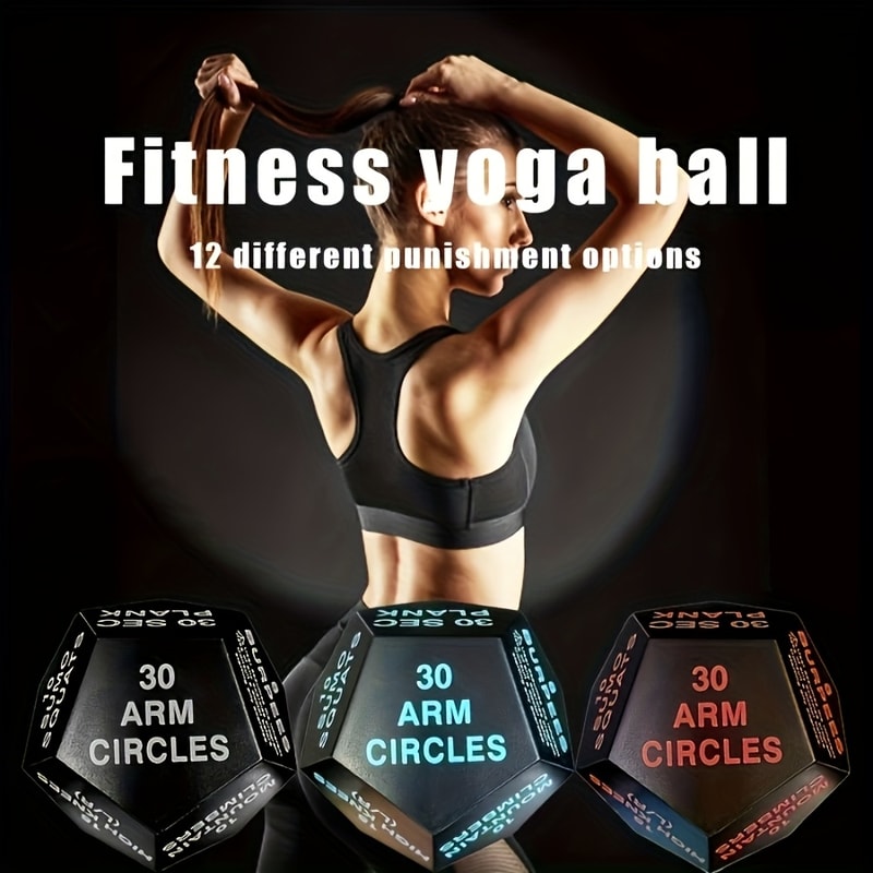 Face Fitness Stress Ball, Black with Red Text, Hand Grip Strength Training, Jump Squats, Situps Instructions