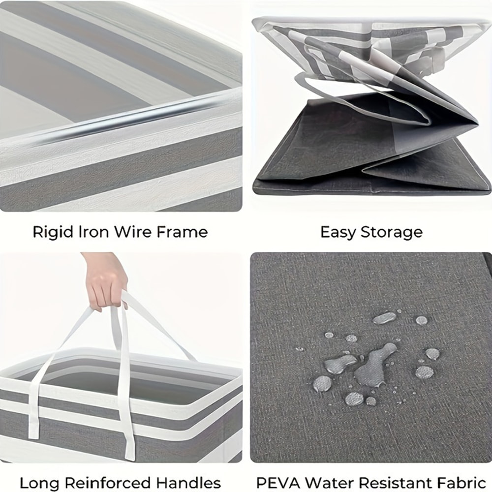 Large Laundry Bags Baskets With Handles Durable Dirty Clothes Hamper Storage Basket For Home Dorm H 3