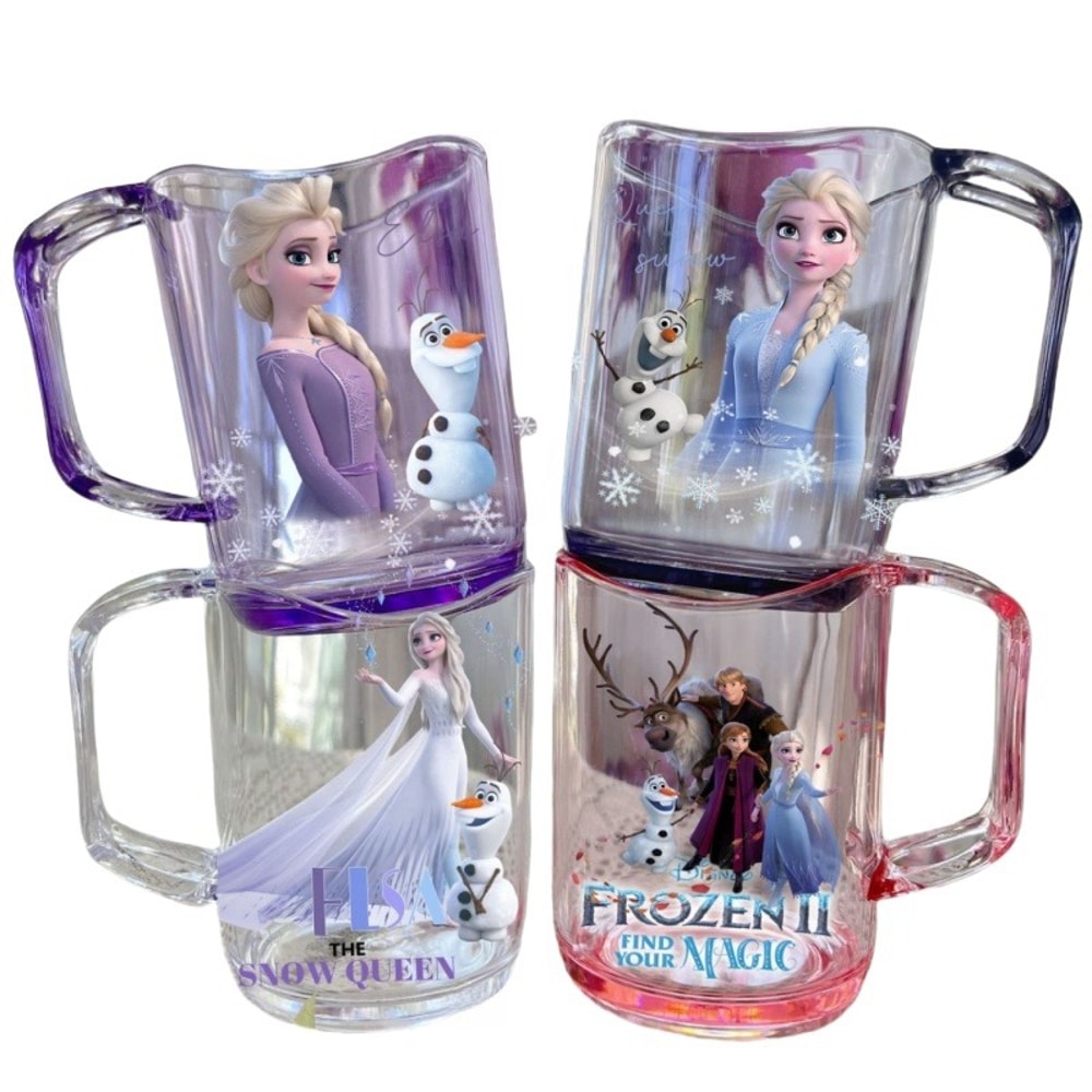 Frozen Water Cup Cute Cartoon Princess Elsa Childrens Mouthwash Cup, Kawaii Beautiful Girl Brushing Cup, Plastic Girl