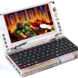 mini retro laptop, retro pocket cpu pc-xt, compatible with ms-dos system windows