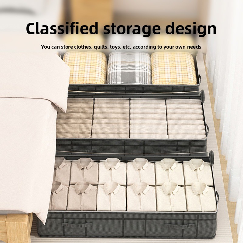 1PC Large Underbed Storage Bag Foldable Clothes Quilt Organizer For Bedroom Space Saving Doggy Bag 1