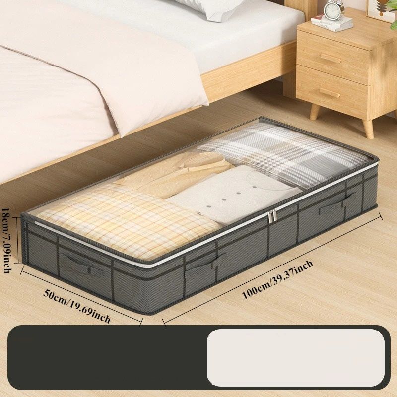 1PC Large Underbed Storage Bag Foldable Clothes Quilt Organizer For Bedroom Space Saving Doggy Bag 7