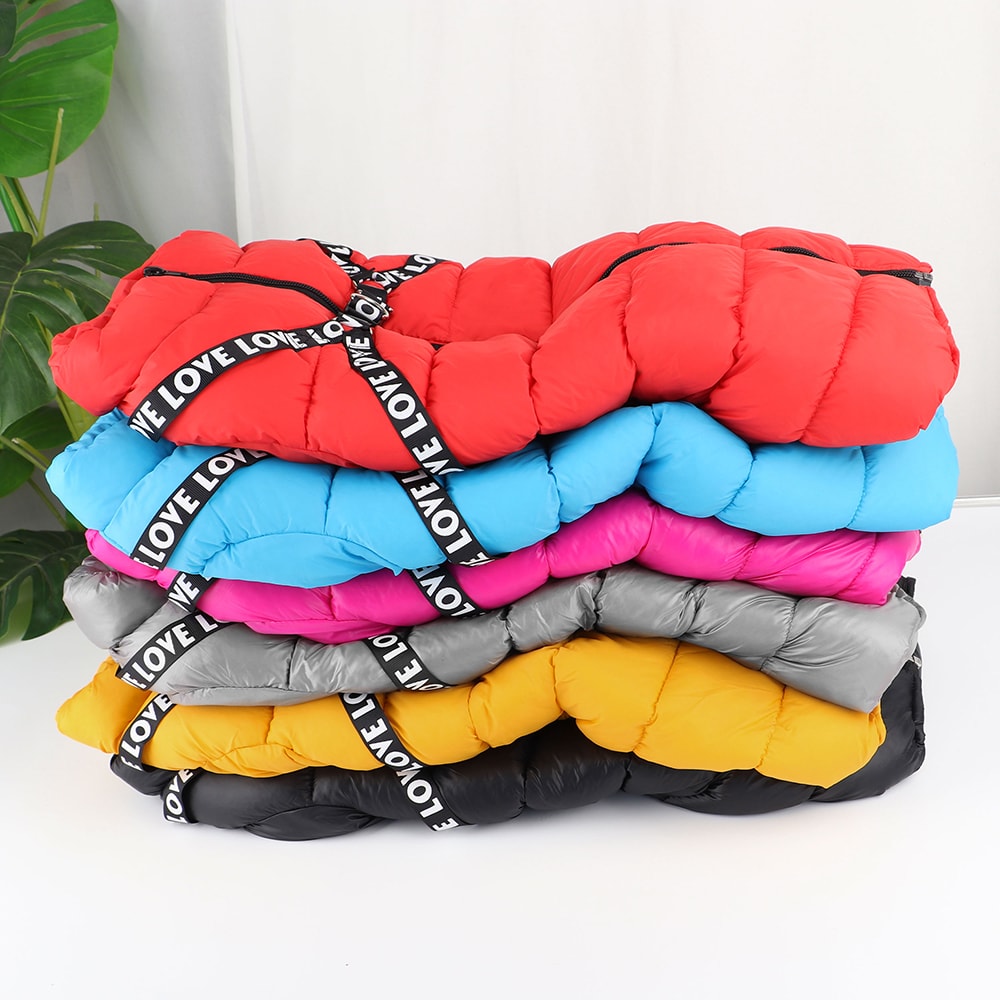Warm Winter Dog Clothes With Harness Thick Cotton Dog Coat Down Jacket Pet Clothing Outfit For Smal 2