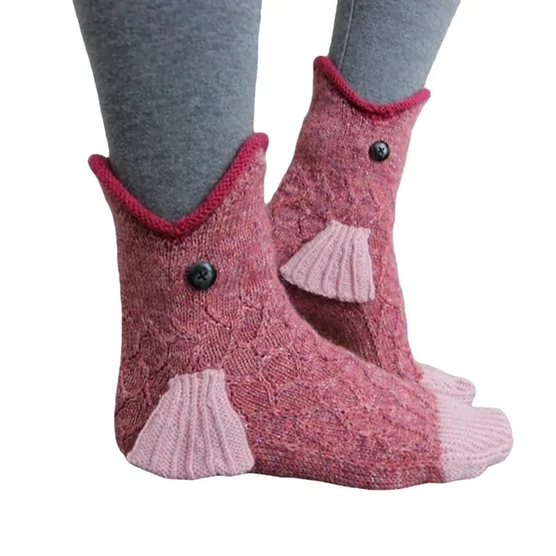 Christmas Socks, Knitted Crocodile Socks, Animal Funny Socks, Holiday Party Supplies