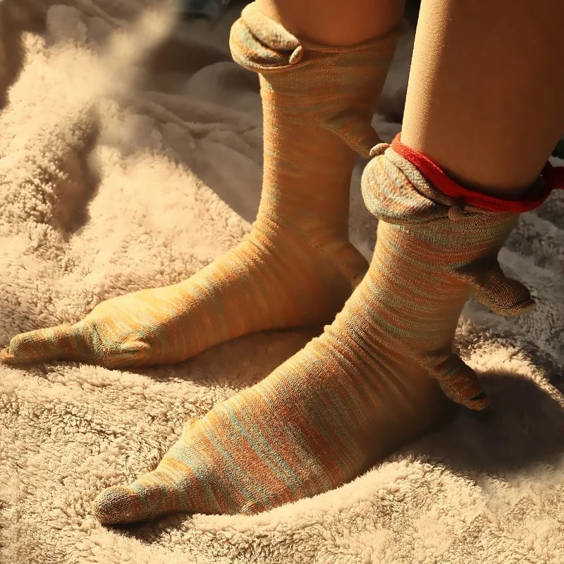 Christmas Socks, Knitted Crocodile Socks, Animal Funny Socks, Holiday Party Supplies