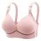 Mom Brassiere Without Steel Ring, Breathable Gathered Ladies Underwear, Non-magnetic Thin Cup, Glossy Obese Female Bra