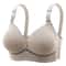 Mom Brassiere Without Steel Ring, Breathable Gathered Ladies Underwear, Non-magnetic Thin Cup, Glossy Obese Female Bra