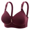 Mom Brassiere Without Steel Ring, Breathable Gathered Ladies Underwear, Non-magnetic Thin Cup, Glossy Obese Female Bra