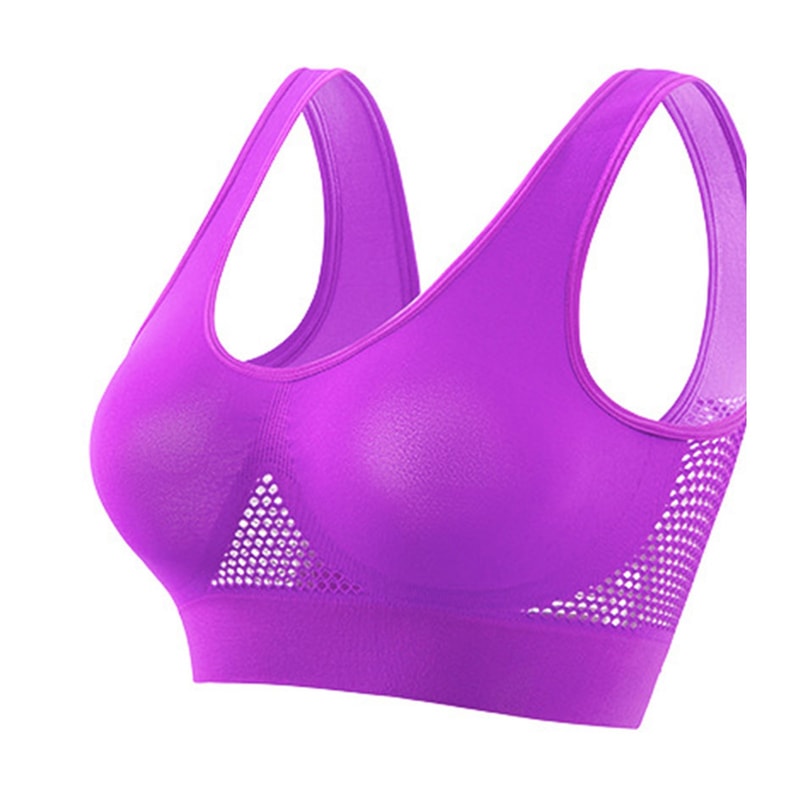 Seamless Mesh Women Sports Bra Wireless Breathable Yoga Bra Shockproof Gym Running Underwear Fitnes 1