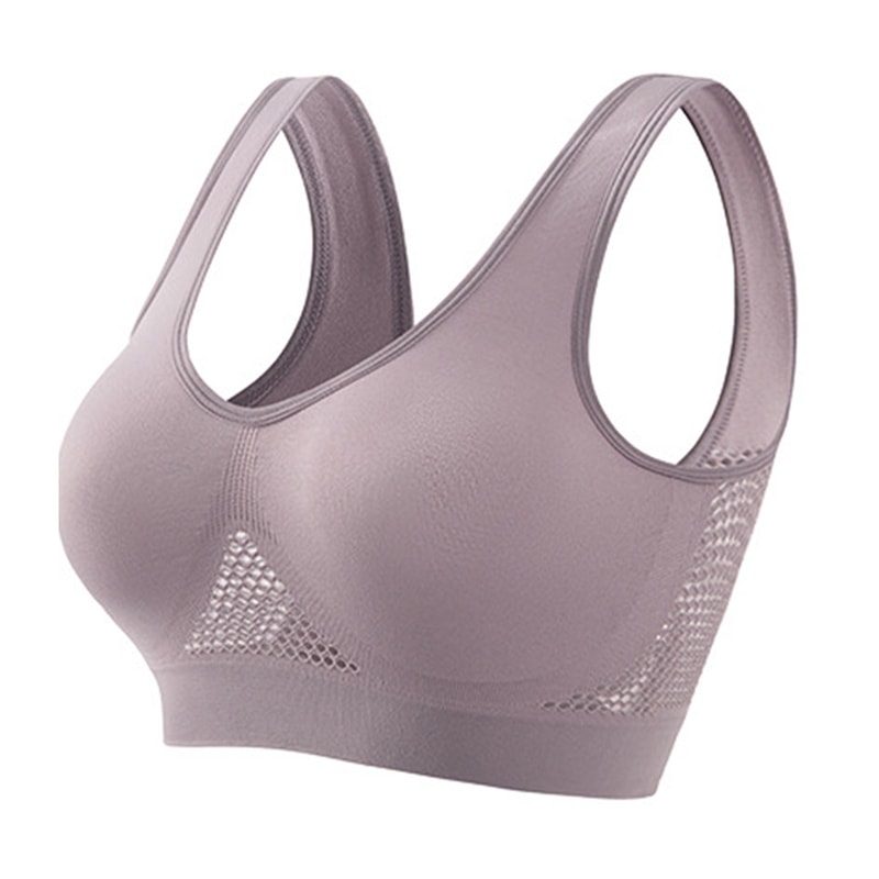 Seamless Mesh Women Sports Bra Wireless Breathable Yoga Bra Shockproof Gym Running Underwear Fitnes 5