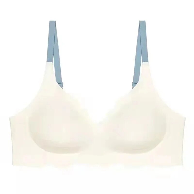 Top Womens Underwear, No Steel Ring Pure Desire Bra, Comfortable Upper Support Sling, Adjustable Beauty Back thin Sectio