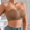 Womens Sexy Strapless Push Up Bra Removable Paded Seamless Ice Silk Top Invisible Beauty Back AntiS 3
