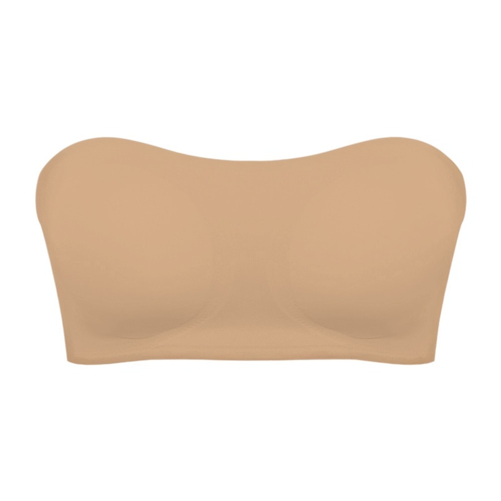 Womens Sexy Strapless Push Up Bra Removable Paded Seamless Ice Silk Top Invisible Beauty Back AntiS 10