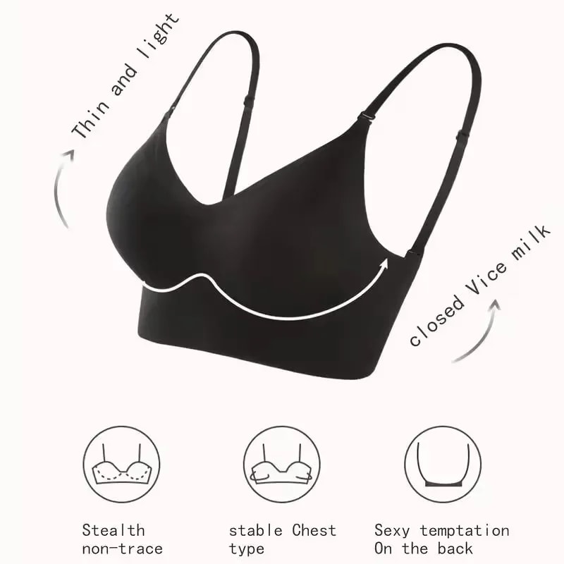 Women Invisible Bra Deep U Plunge Bras Backless Top For Dresses Sexy Lingerie With Transparent Stra 1