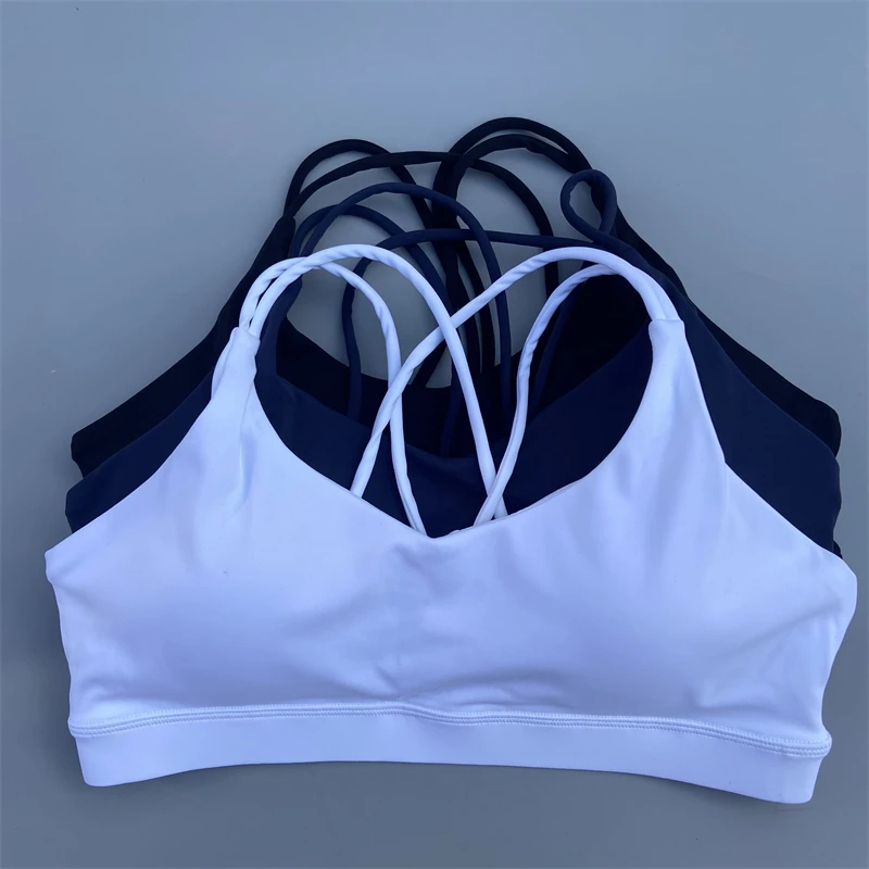 Solid Color Soft High Strength Women Fitness Bra, Tight Sport Top for Gym Yoga, Comprehensive Training Underwear