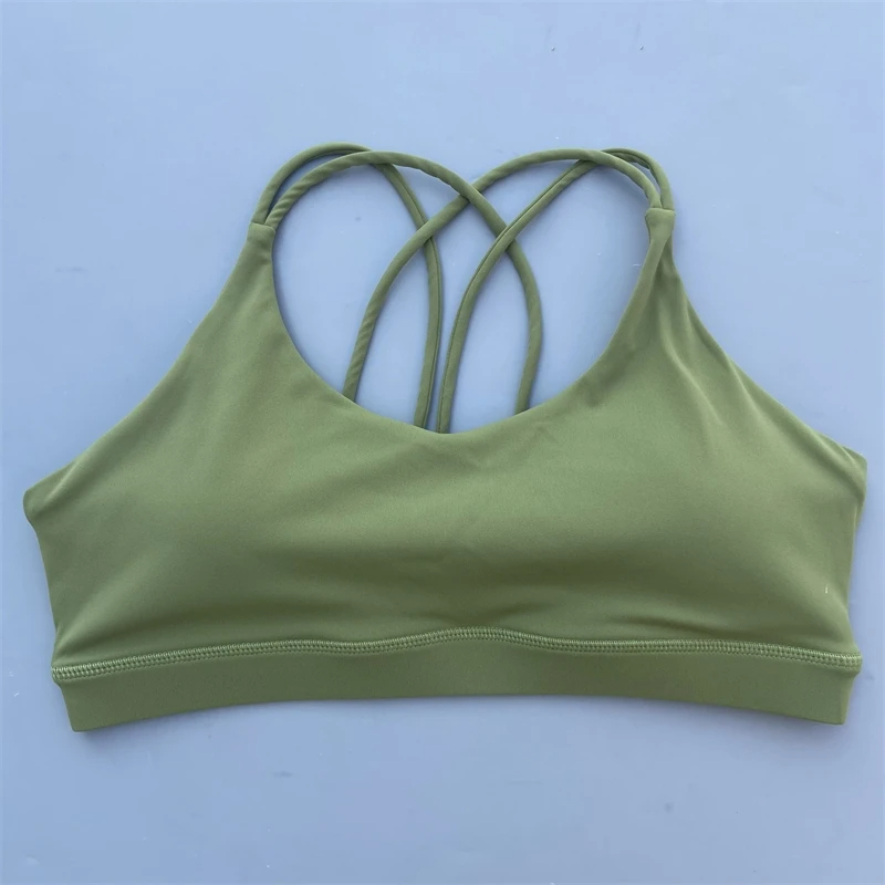 Solid Color Soft High Strength Women Fitness Bra, Tight Sport Top for Gym Yoga, Comprehensive Training Underwear
