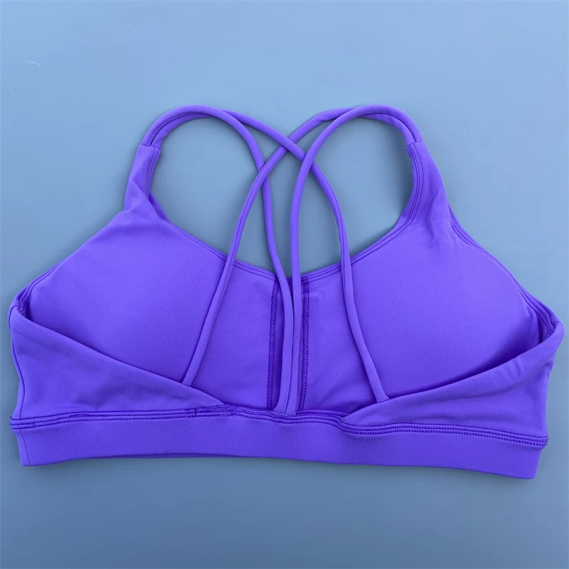 Solid Color Soft High Strength Women Fitness Bra, Tight Sport Top for Gym Yoga, Comprehensive Training Underwear
