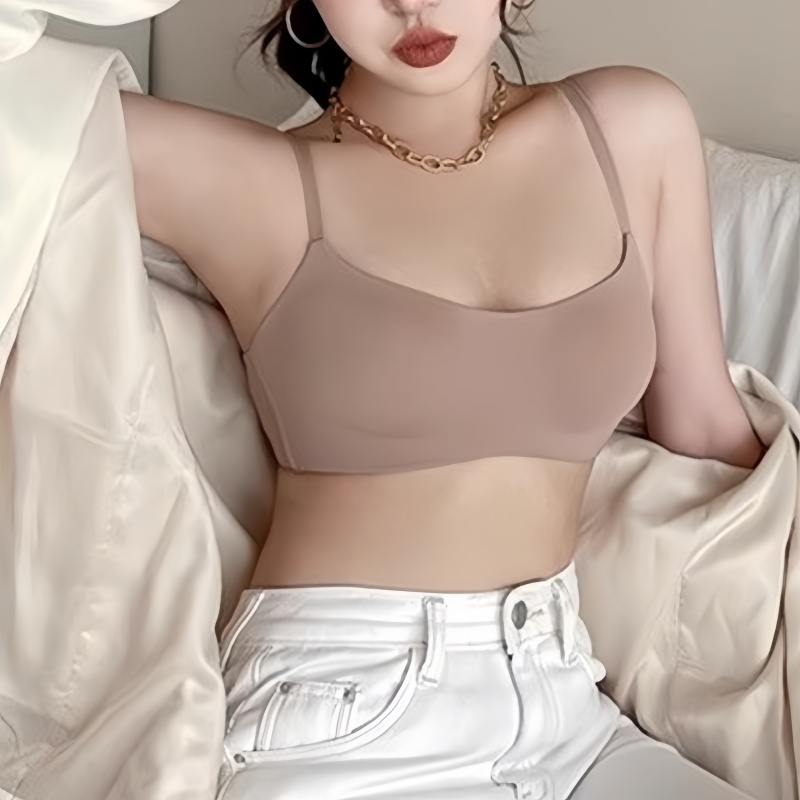 Seamless Tube Top Bra for Small Chest Women, Non-Wire Upper Support, Sexy Lingerie, Solid Intimates Female Underwear