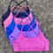 Sexy Soft Fitness Sport Bra, Spaghetti Strap Cross Back Women Top, Tight Gym Yoga Underwear Athletic Workout with Chest
